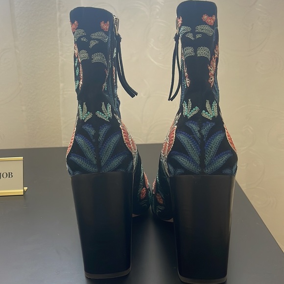 Rebecca Mink off embroidery bootie. - Picture 5 of 5